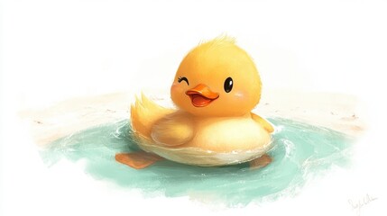 'RUBBER DUCK DAY' concept art featuring a cute rubber duck, playful fonts, and lighthearted details on a white backdrop.