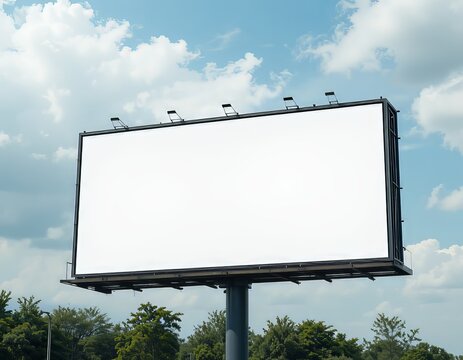 Un cartel en blanco sin nada dentro, una valla publicitaria