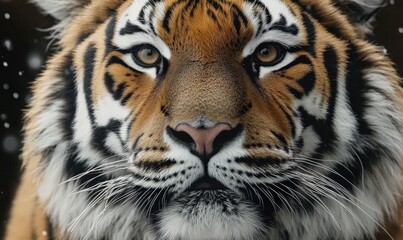 Fototapeta premium A close-up photo of a tiger's head