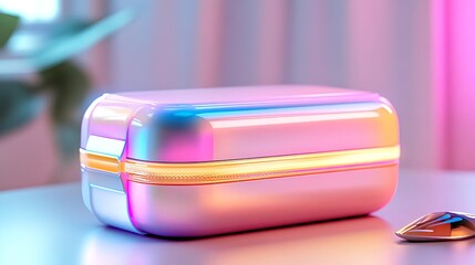 iridescent pink case, tech accessory mockup - iridescent textures