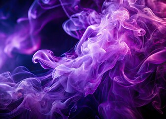 Obraz premium Purple Smoke Macro Photography, High-Resolution PNG, Mystic Vapor, Abstract Smoke Images, Purple Haze, Detailed Smoke Texture, Fantasy Smoke Background