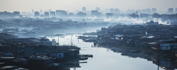 Fototapeta premium panorama of the city of the city