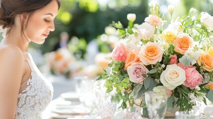 Professional planner amidst beautiful floral decor