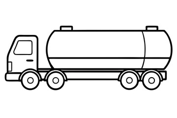Modern Tanker Outline Graphic