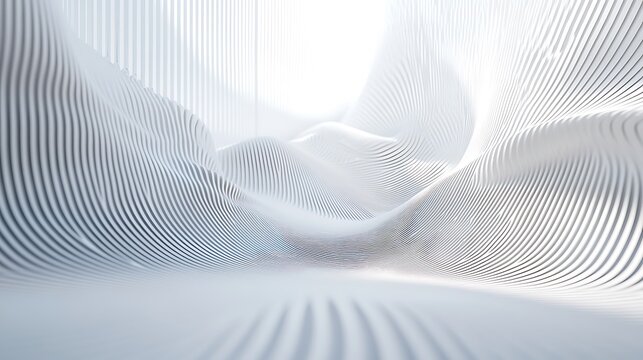 Minimalist wave patterns featuring futuristic flowing lines, arranged against a clean white background. 