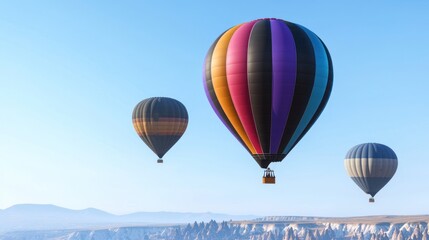Obraz premium Colorful Hot Air Balloons in Flight