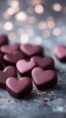Obraz premium Romantic Valentine's Day template with cute teddy bears and floating hearts. Perfect for Instagram Stories and social media posts. Beautiful design for love-themed content.
