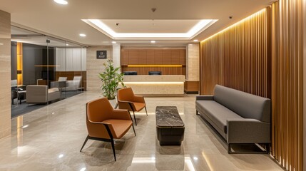 Fototapeta premium Modern Hotel Lobby Interior Design
