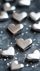 Romantic Valentine's Day template with hearts. Perfect for Instagram Stories and social media posts. Beautiful design for love-themed content.