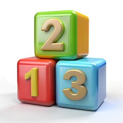 abc cubes 3d illustration
