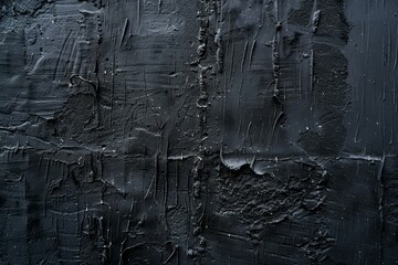 Obraz premium Photo of Peeled black paint on painted plaster wall. Background texture for backdrops or mapping