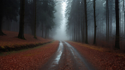 Obraz premium Forests, suburbs, dreams, fog