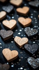 Obraz premium Valentine's Day Instagram Stories Template with Hearts. Romantic design perfect for expressing your love to that special someone or creating engaging brand content.
