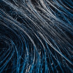 Create a visually striking abstract design featuring dynamic lines against a rich blue background.