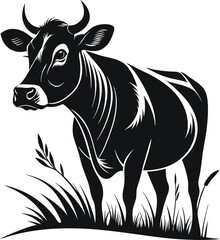 Cow Silhouette Vector Design