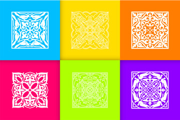 Mandalas. Vintage decorative elements. Six ethnic mandala patterns set Oriental pattern, vector illustration. Islam, Arabic, Indian, Turkish, Pakistan, Chinese, ottoman motif ethnic Mandala ornament