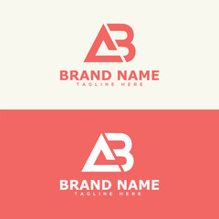 AB Letter typography modern business logo design template elements vector