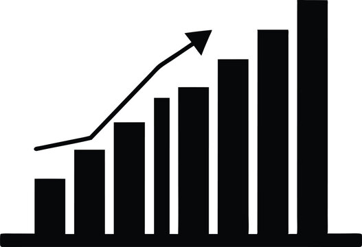 recommend clip art: Growth bar chart, Growing graph vector, Business chart with arrow, Profit growing icon vector