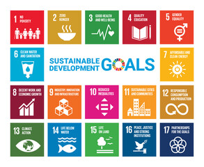 UN Sustainable Development Goals SDG Icons - 17 Global Goals for a Better World