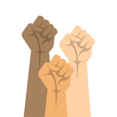 Illustration Hand Up Symbolizing Unity