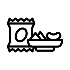 11 snack line icon illustration vector graphic