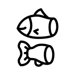 14 salmon line icon illustration vector graphic