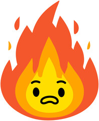 Surprise Flame Cartoon Icon