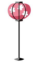 ぼんぼり　ひな祭り　(手描きのゆるいシンプルイラスト)