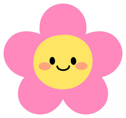 Smile emoticon flower