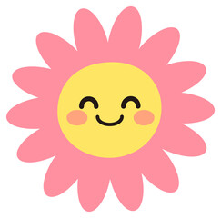 Happy emoticon flower
