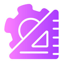 square ruler gradient icon