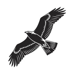 black and white vector of a raven in flight perfect for tattoo