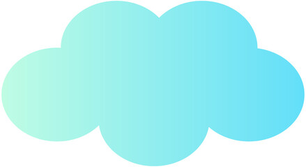 Obraz premium Gradient Cloud icon 