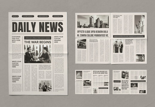 Classic Professional Newspaper Layout Template