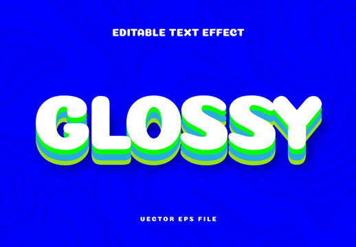 Glossy Text Effect Layout