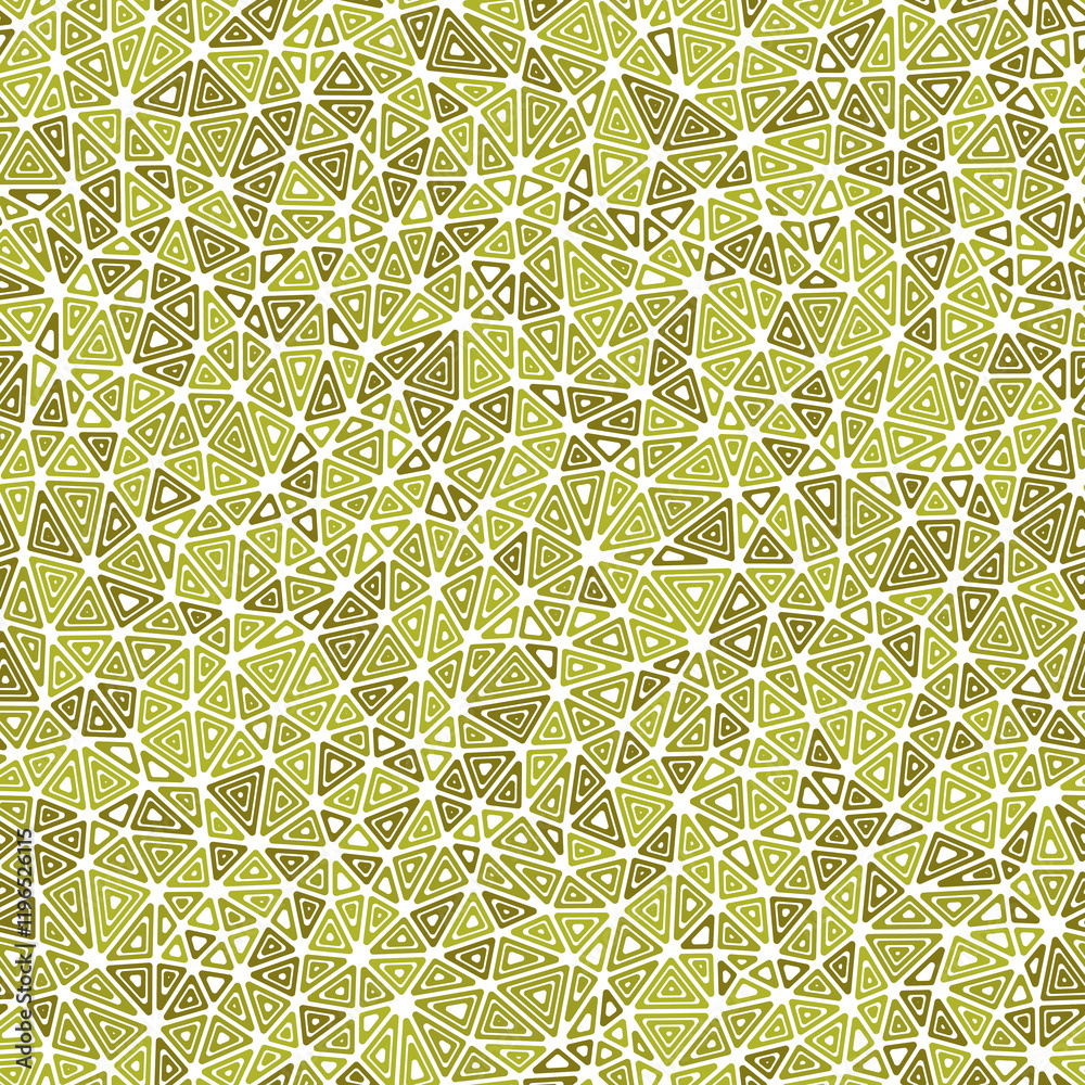 Poster geometric pattern. small triangles size. multiple repeated inner triangles. mono tone style. repeata