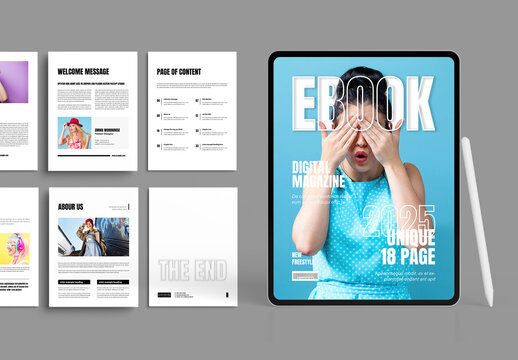 Stylish Digital eBook Design Template for 2025