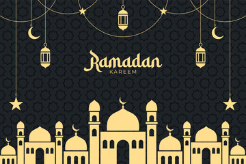 Obraz premium Ramadan celebration flat style background design
