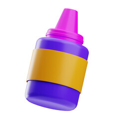 Vibrant Purple and Pink Craft Glue Bottle