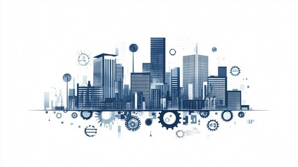 Obraz premium Modern City Skyline: A Fusion of Architecture and Technology - Urban Landscape