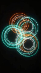 Fototapeta premium Dynamic Neon Circle Motion