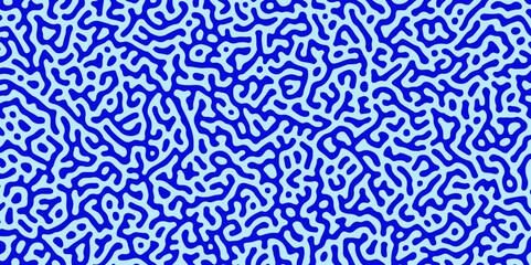 Psychedelic Graphic Crazy Pattern Vector. Turing Diffusion Effect Trippy Hypnotic Abstraction Panoramic Wallpaper. Reaction diffusion pattern. chaotic motion. Turing generative design. Turing pattern.