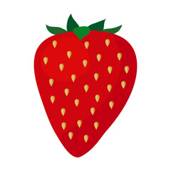 Fototapeta premium 赤く熟した苺 ベクターのアイコンイラスト