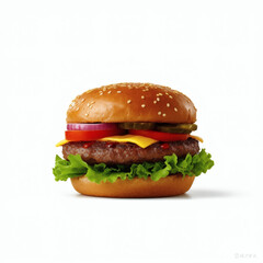 Burger isolated on white background