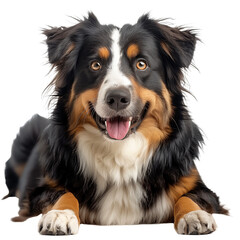Fototapeta premium Australian Shepherd isolated on transparent background. PNG. Generated AI
