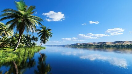 Fototapeta premium Serene Oasis Landscape