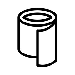 toilet paper line icon