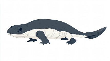 Prehistoric Amphibian: A Paleozoic Tetrapod's Aquatic Life