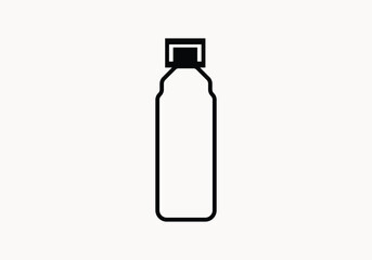 Water bottle set. Plastic bottle collection. Vector illustration