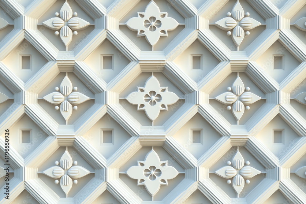 Poster sophisticated classical 3d pattern. ancient ornament. background image. created with generative ai t
